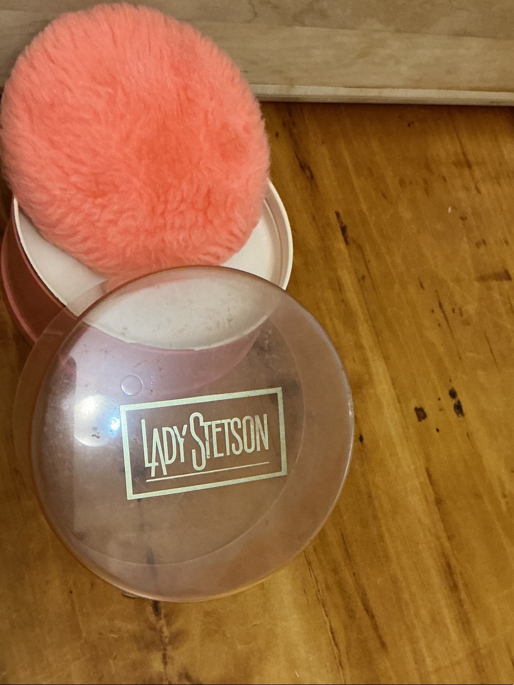 Vintage Lady Stetson Pink Dusting Powder Puff by Coty